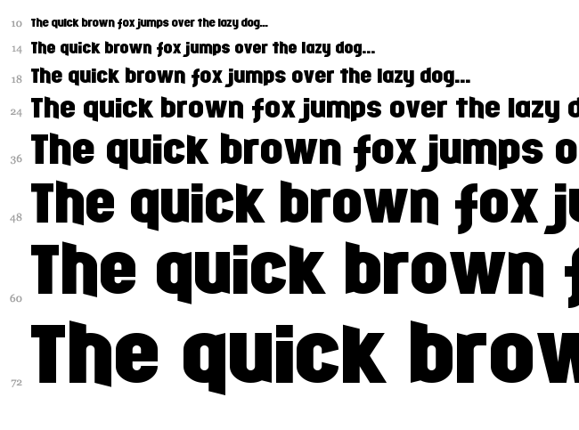 Fight Night font waterfall